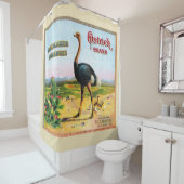 Struisvogel Merk Douchegordijn (In situ)