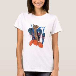 Struisvogel met bladeren t-shirt