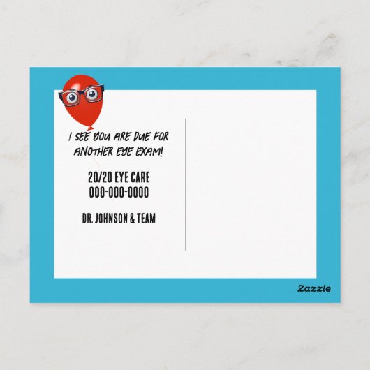 Struisvogel met bril briefkaart (Achterkant)