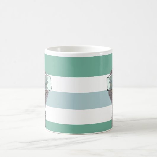 struisvogel met bril grappig dier koffiemok (Center)