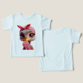 Struisvogel met een lolly (Ontwerp Voorkant & Achterkant)