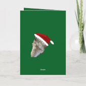 Struisvogel met kerstmuts Kerst Dierentuin Dier Feestdagen Kaart (Achterkant)