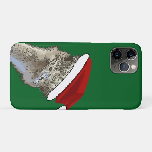 Struisvogel met kerstmuts Kerstmis dierentuin dier Case-Mate iPhone Case (Achterkant (horizontaal))