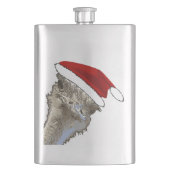 Struisvogel met kerstmuts Kerstmis dierentuin dier Flacon (Voorkant)