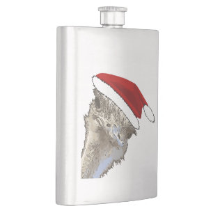Struisvogel met kerstmuts Kerstmis dierentuin dier Flacon