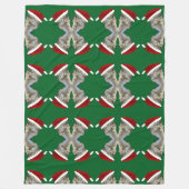 Struisvogel met kerstmuts Kerstmis dierentuin dier Fleece Deken (Voorkant)