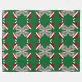 Struisvogel met kerstmuts Kerstmis dierentuin dier Fleece Deken (Voorkant (Horizontaal))