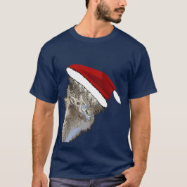 Struisvogel met kerstmuts Kerstmis dierentuin dier T-shirt