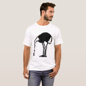 Struisvogel met kop in het zand t-shirt (Voorkant volledig)
