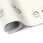 struisvogel op bruin cadeaupapier (Rol Hoek)
