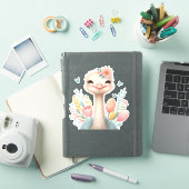 Struisvogel op maat gesneden scrapbooking sticker (iPad Cover)
