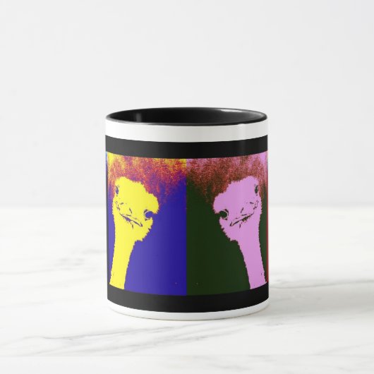Struisvogel Pop Art Mok (Midden)
