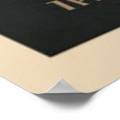 struisvogel roken een pijp prosecco Poster (Hoek)