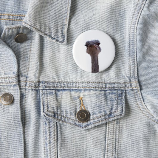 struisvogel ronde button 5,7 cm (In situ)