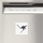 Struisvogel Running Cool Atleet Animal Art Magneet (Insitu (Vaatwasser))