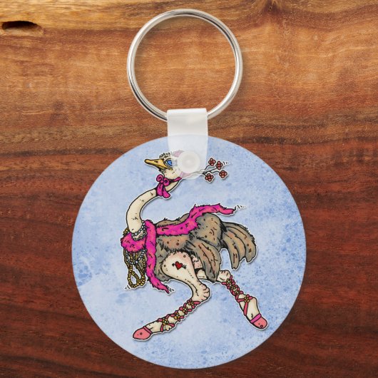 struisvogel sleutelhanger (Voorkant)