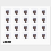 struisvogel vierkante sticker (Vel)