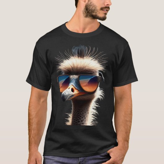 Struisvogel Vogel Emu Ratite Ik Hou Van Struisvoge T-shirt (Voorkant)