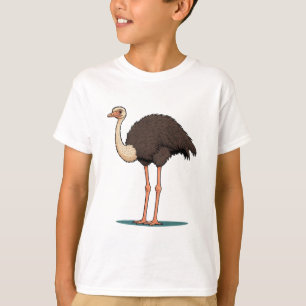 Struisvogel, vogel, veren afbeelding t-shirt