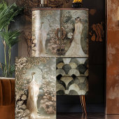 Struisvogel witte etherische art deco sierbloemen tissuepapier