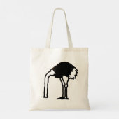 Struisvogeldesign boodschappentas tote bag (Achterkant)