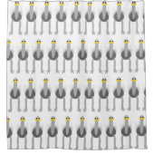 Struisvogeldesign Douchegordijn (Voorkant)