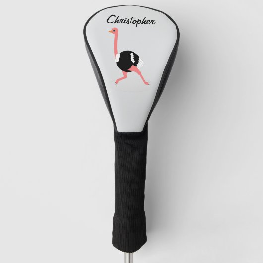 Struisvogeldesign Golfheadcover (Voorkant)