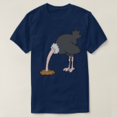 struisvogelkop in het zand t-shirt (Design voorkant)