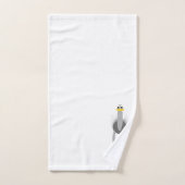 Struisvogelontwerp met monogram bad handdoek (Handdoek)