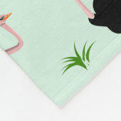 struisvogelpatroon fleece deken (Hoek)