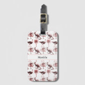 Struisvogels en kangoeroes, aanpasbaar bagagelabel (Voorkant (verticaal))