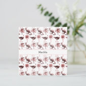 Struisvogels en kangoeroes, aanpasbaar kaart (Staand voorkant)