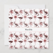 Struisvogels en kangoeroes, aanpasbaar kaart (Voorkant)