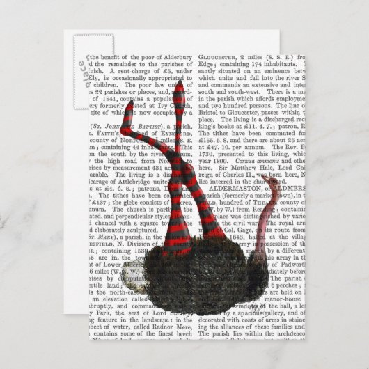 struisvogels met gestripte Leggings Briefkaart (Voorkant / Achterkant)