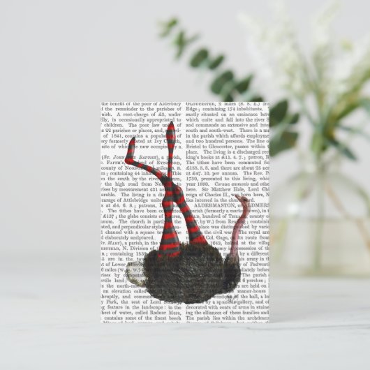 struisvogels met gestripte Leggings Briefkaart (Staand voorkant)