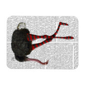 struisvogels met gestripte Leggings Magneet (Horizontaal)