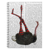 struisvogels met gestripte Leggings Notitieboek (Voorkant)