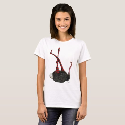 struisvogels met gestripte Leggings T-shirt (Voorkant volledig)