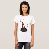 struisvogels met gestripte Leggings T-shirt (Voorkant volledig)