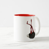 struisvogels met gestripte Leggings Tweekleurige Koffiemok (Voorkant rechts)