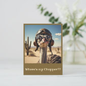 "STRUISVOGELVLIEGER" BRIEFKAART (Staand voorkant)