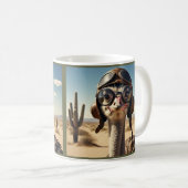 "STRUISVOGELVLIEGER" KOFFIEMOK (Voorkant rechts)