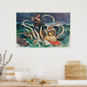 Struiten van een  illustratie van Slav Poster (Keuken)