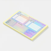 Struktur-Haftnotizen für Fokus & Self-Care  Post-it® Notes (Schuin)