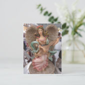 Strumming Angel Briefkaart (Staand voorkant)