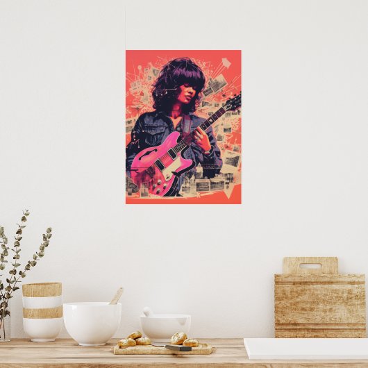 Strumming Elegance: de kunst van de rock Poster (Keuken)