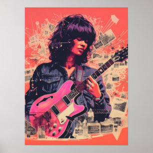 Strumming Elegance: de kunst van de rock Poster