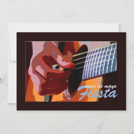 Strumming Guitar Invitation Kaart (Voorkant)