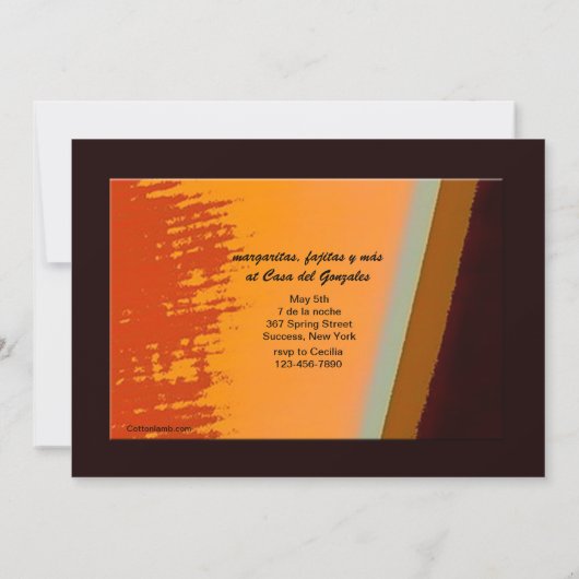 Strumming Guitar Invitation Kaart (Achterkant)