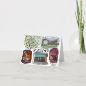 Strumming van Notecard van de Schets van de reis Kaart (Voorkant)